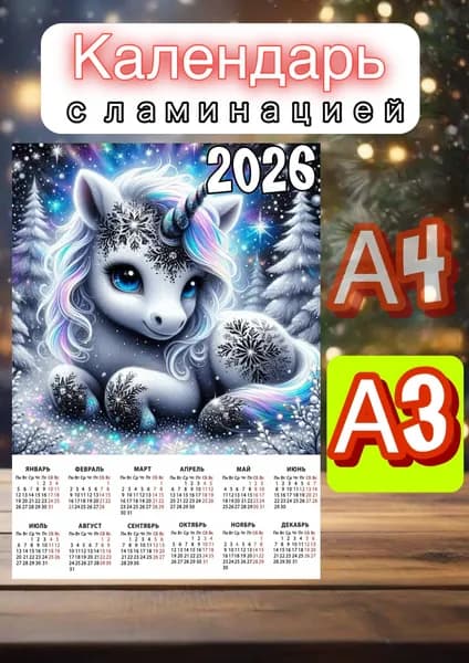 Календарь 2026 г., Настенный, A3