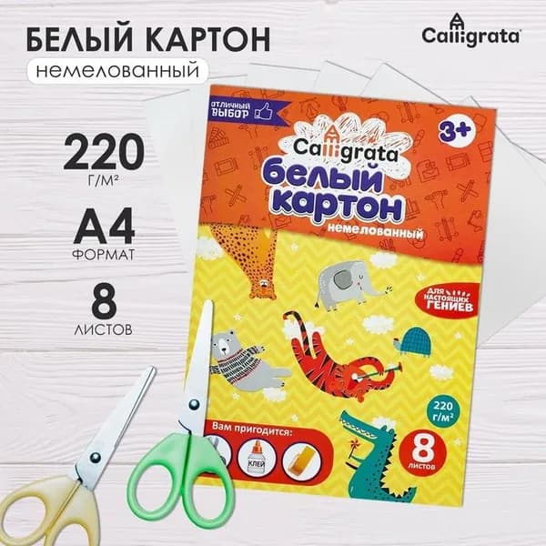 Calligrata Картон A4, количество листов: 8