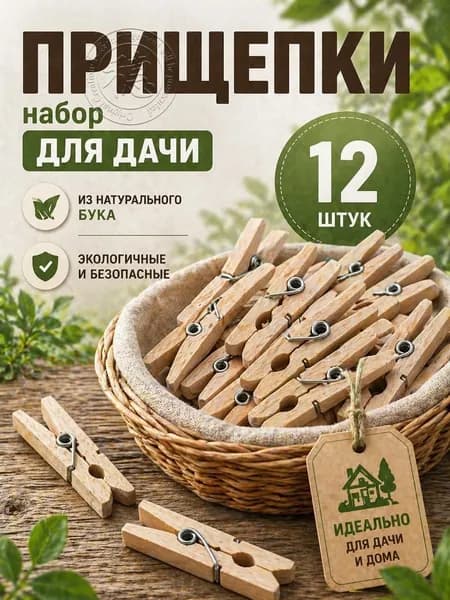 Прищепки для белья 12 шт.