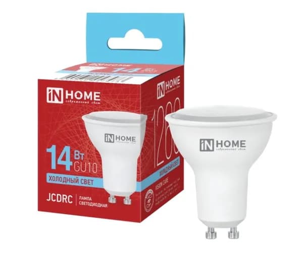 Лампа светодиодная LED-JCDRC-VC 14Вт 230В GU10 6500K 1260Лм IN HOME