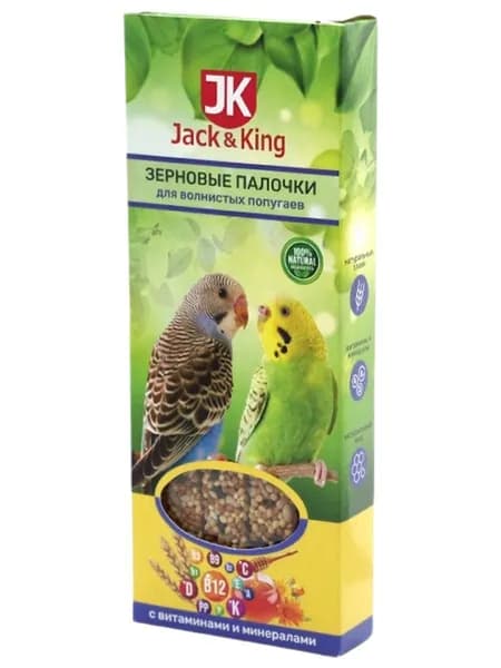 Зерновые палочки с витаминами и минералами, 3шт., 90гр. Jack&King