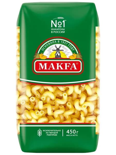 Макароны Перья высший сорт, 450г