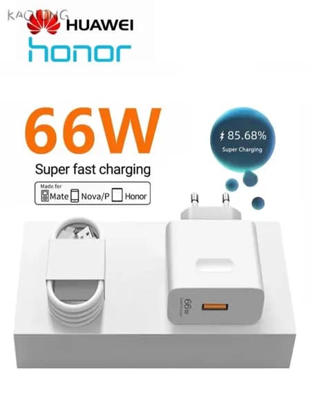 Быстрое pарядное устройство для Huawei Honor Super Charge 66W + кабель 6A USB TYPE-C 66 Вт