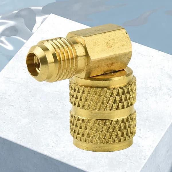 Переходник медный для заправки кондиционеров R410A, угол 90