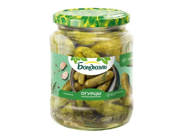 Огурцы маринованные Бондюэль, 680 г