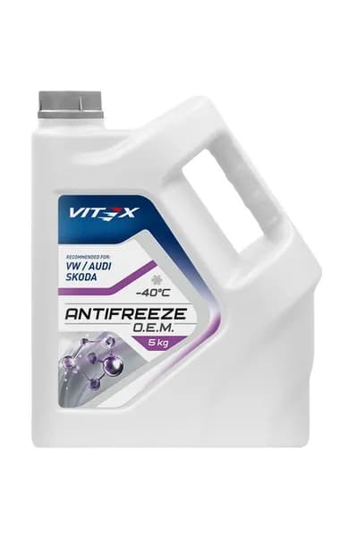 Антифриз Vitex O.E.M. VW, Audi, Skoda G12++ (-40C) фиолетовый (5кг)
