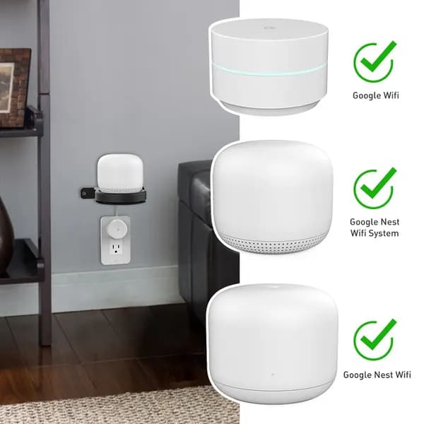 Кронштейн для настенного крепления Google Nest WiFi и Nest Mini с системой управления кабелями