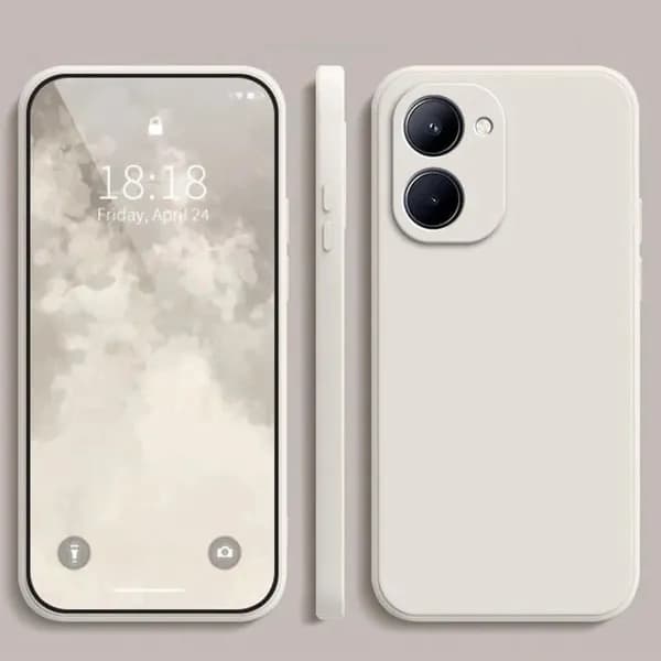 Чехол для Realme C33 силиконовый, классическая полноразмерная модель, однотонный, с ровными гранями