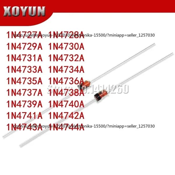 100шт /упак 1W Zener diode DO-41 1N4744A 15V