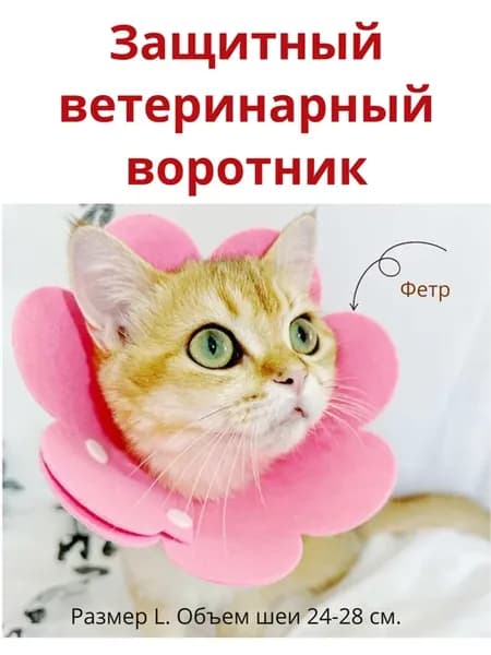 Защитный воротник для кошек и собак мелких пород L