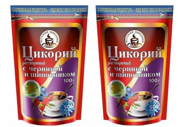 Русский цикорий Черника Шиповник порошок ZIP, 100 г, 2 шт