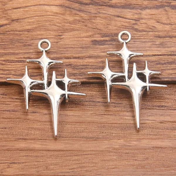 10Pcs Подвеска в виде звезды 23* 29mm