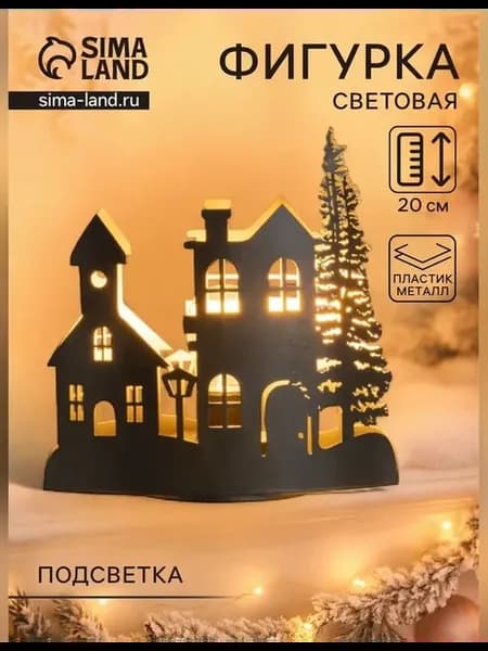 Фигурка светодиодный ночник в виде вечернего города