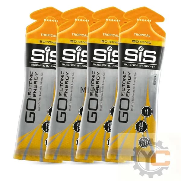 SiS, GO Isotonic Energy Gel, Гель изотонический углеводный, вкус Тропические фрукты, 60мл, 4шт.