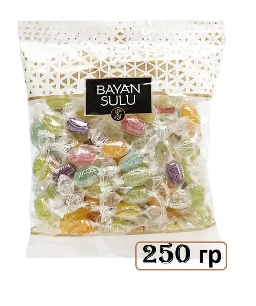 Карамель (леденцы) Bayan Sulu BS Fruit, конфеты сосательные, 250 г !