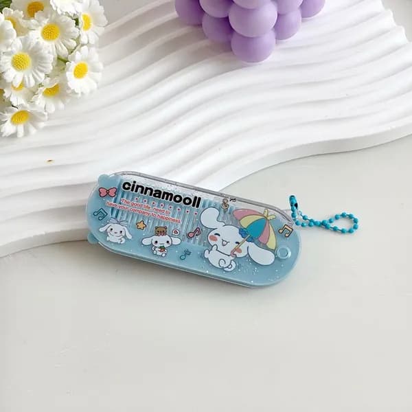 Kawaii Sanrio Hello Kitty складное зеркало с расческой Cinnamoroll Kuromi Melody мини портативное зеркало для макияжа подарки для детей