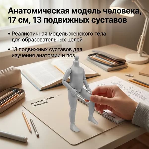 BJD кукла 8 частей тело 17 см высота 13 шарниров подвижные 3D глаза