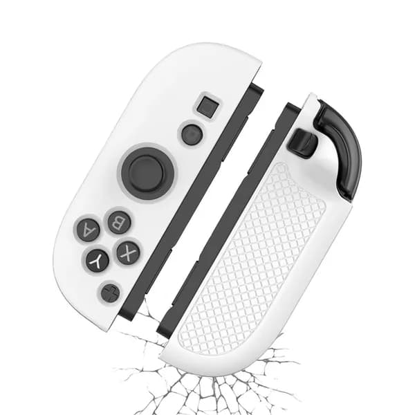 Силиконовый чехол для контроллеров Joy-Con Nintendo Switch 2, белый, с противоскользящей текстурой