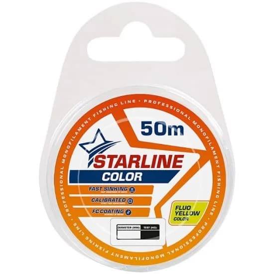 Монофильная леска STARLINE 50m (fluo yellow) d0.181 (SLfy050-0181)