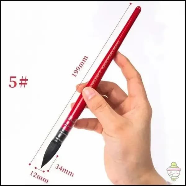 Акварельная ручка, живопись 8 # Красный толстяк