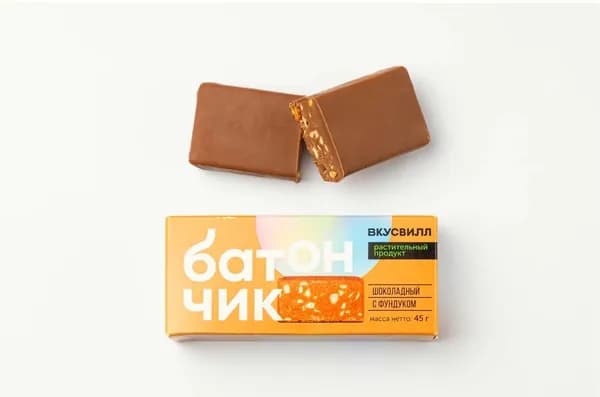 Батончик "Шоколадный с фундуком", веган