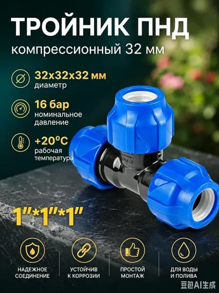 Тройник для шланга , Пищевой пластик