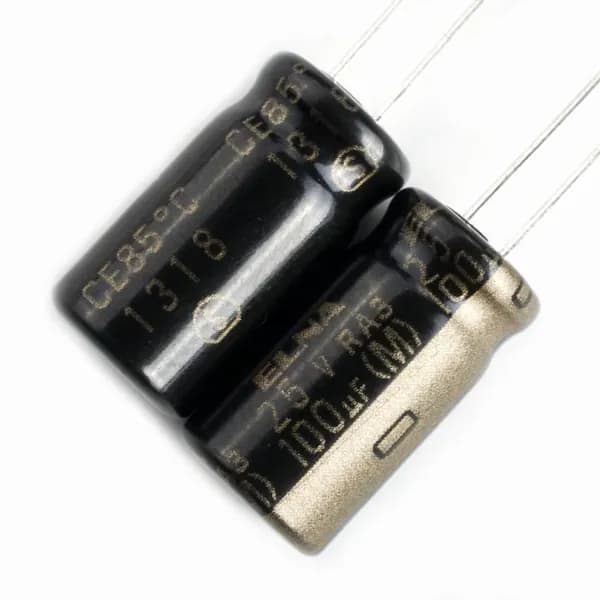 2 шт., ELNA RA3 Аудио HIFI Конденсатор электролитический 25В-100мкФ (100uF-25V, 8x12мм)