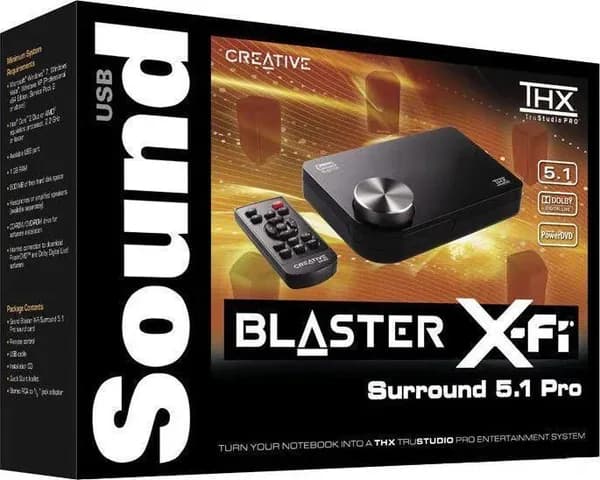 Звуковая карта Creative Sound Blaster SB1095 X-Fi Surround 5.1 Pro внешняя - просто подключаем к USB и наслаждаемся новым качеством звука!