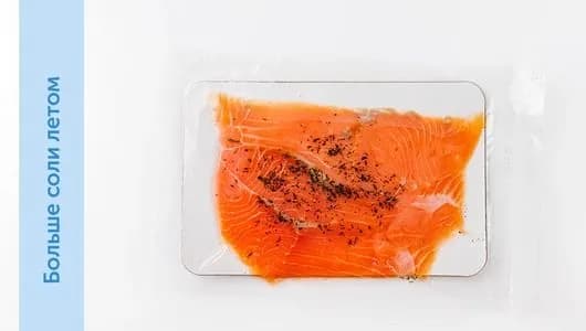 Форель малосоленая ломтики с укропом, 100 г