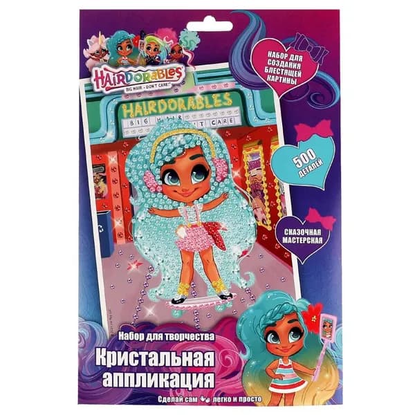 Кристальная мозаика Hairdorable, 17х23 см. MultiArt 100CRYS-HD1