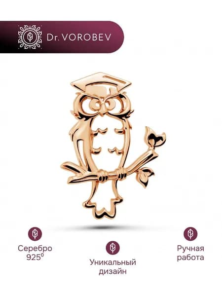 Брошь серебро, учителю, 502БШ048500