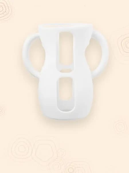 Противоударный силиконовый чехол для бутылки, Белый - 240ml