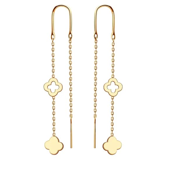 Золотые серьги DIAMANT-ONLINE 585 пробы