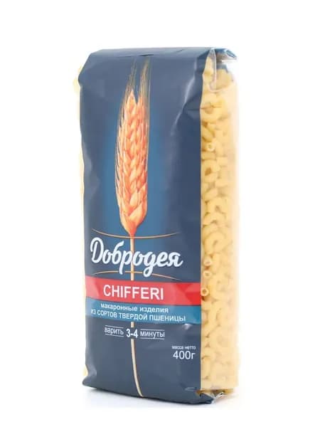 Добродея Макаронные изделия Рожки Chifferi, 400 гр