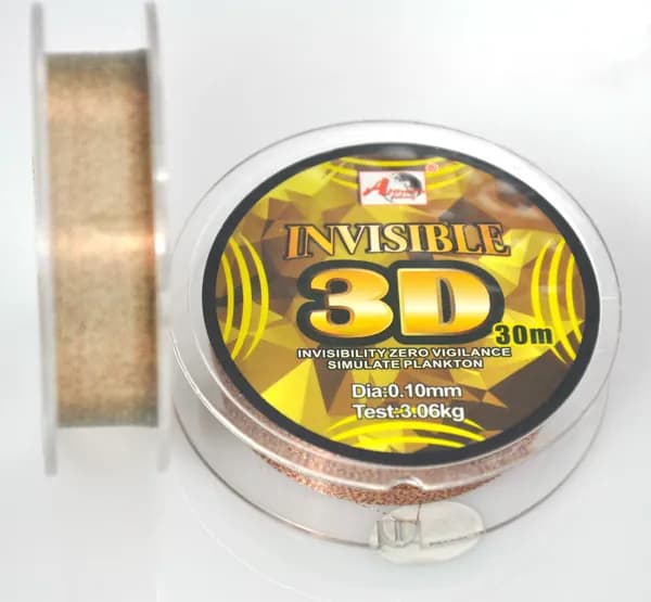 Леска монофильная INVISIBLE 3D 0,10 мм 30м