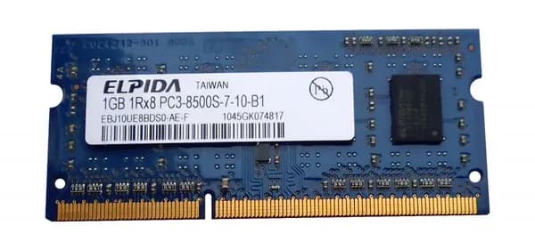 Elpida Оперативная память DDR3, 1066 МГц, 1 x (EBJ10UE8BDS0-AE-F)
