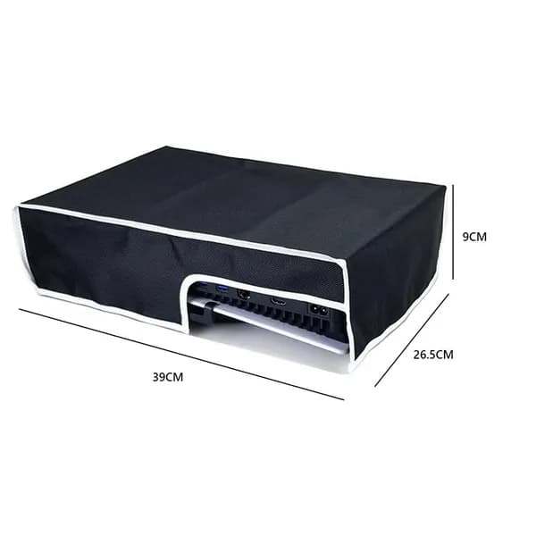 Чехол-пылезащита для PS5 Slim, горизонтальный, из оксфордской ткани, чёрный