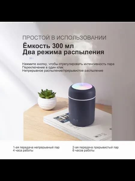 Аромадиффузор 300мл увлажнитель воздуха ночником