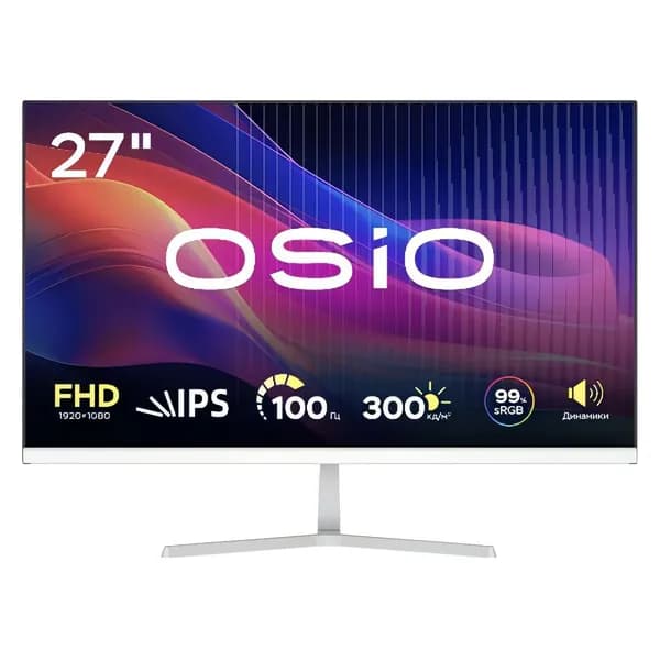 OSiO 27" Монитор BaseLine (4640257982139), IPS, 1920x1080 Full HD, 100 Гц, белый
