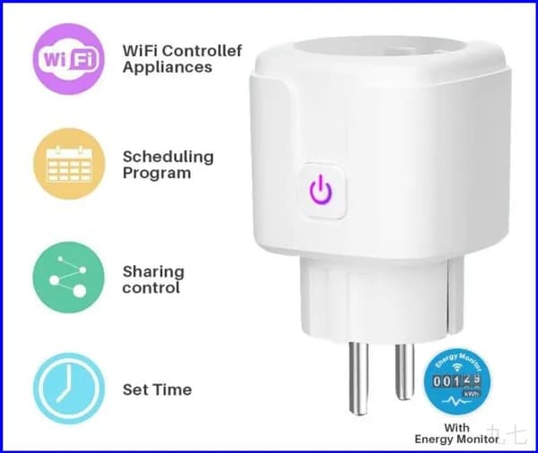 Качественная розетка с WiFi управлением, совместимая с Алисой, для популярного умного дома, контролирующая потребляемую мощность, расход электроэнергии и текущее напряжение