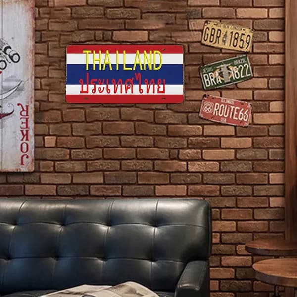 Винтажный тайский номерной знак, металлическая жестяная табличка для декора бара и паба, 30 15 см