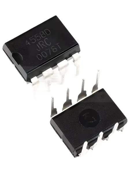 10 шт JRC4558D DIP-8,надписи:4558D, Микросхема двойного операционного усилителя