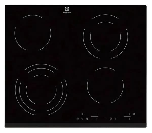 Варочная поверхность Electrolux, электрическая, 4 конфорки, стеклокерамика, цвет черный, (EHF6342XOK). Товар уцененный