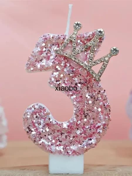 Свечи для торта цифра 0, цифра 1 "3", 7.5 см х 4 см, 1 шт