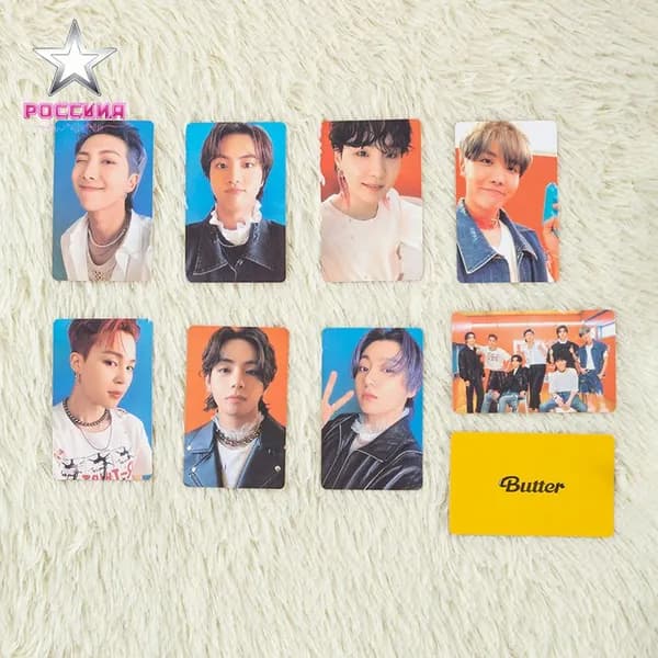 BTS Butter: Полная коллекция из одиннадцати фотокарточек из альбома Butter, официальная версия