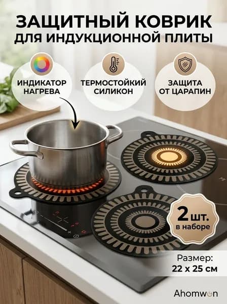 Ahomwon Защитное покрытие для плит, 22 см, 2 шт