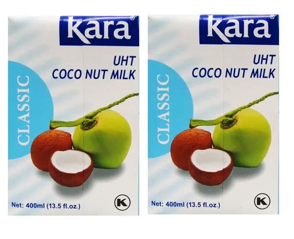 Кокосовое молоко Kara 17% жирности 400мл. (Набор из 2шт) Тетра-Пак