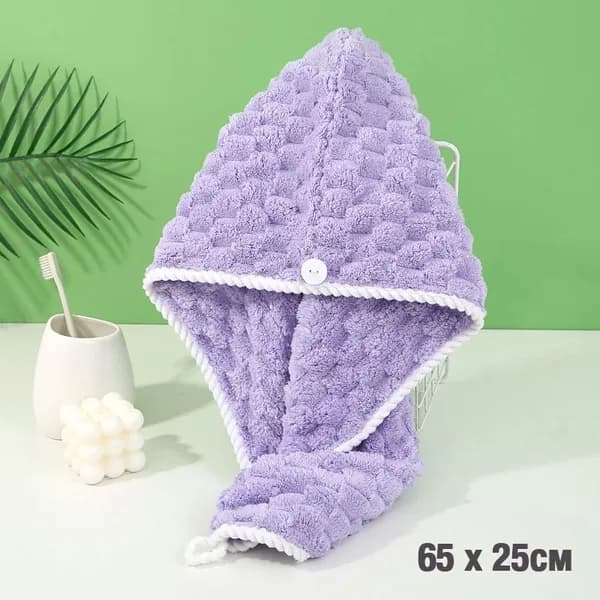 3CTECH Полотенце банное 25x65 см, микрофибра, корал-флис, фиолетовый, 1 шт