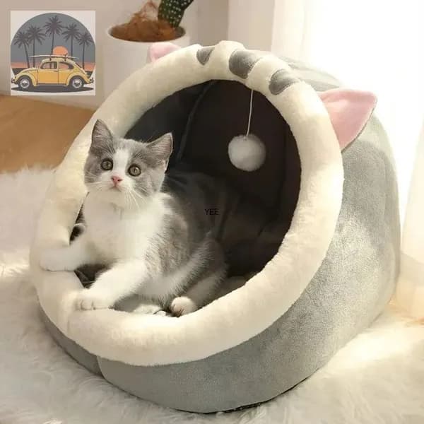 Домик для собаки и кошки, будка для животных мелких пород, дом лежанка для собак и кошек