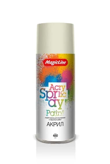 Краска автомобильная MagicLine 040 кремово-белая 265г/450мл RAL 9001 аэрозоль